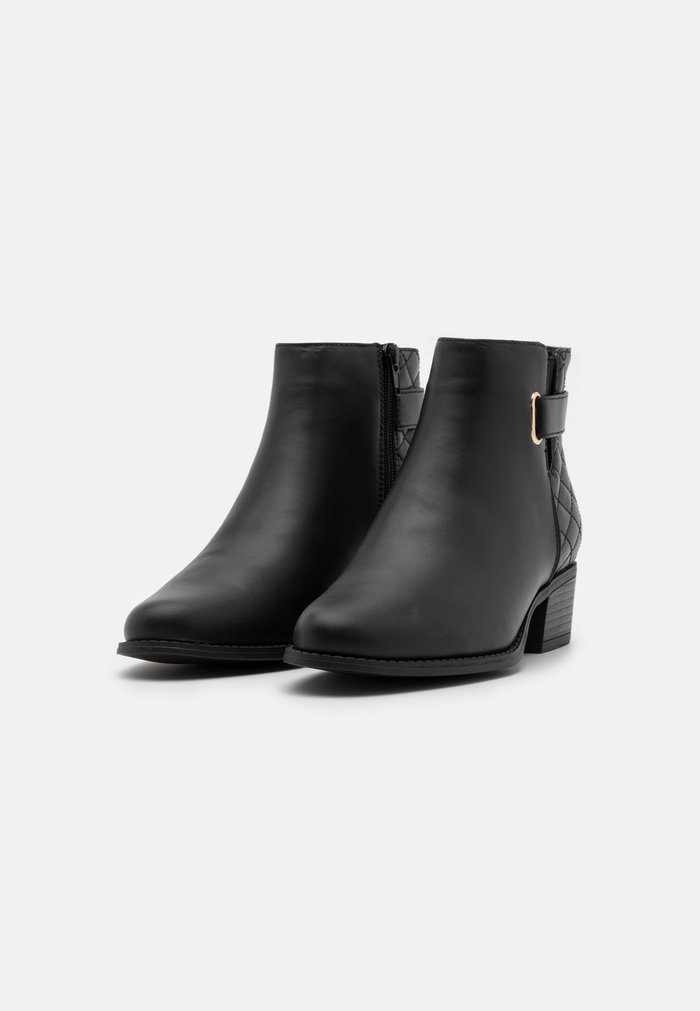 Bottines Anna Field Block heel Zip UP Noir Femme | JSI-1856482